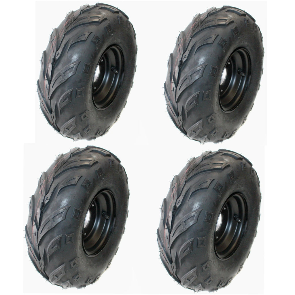 Set of 4 Wheel Rim Tyres 145/70-6 for 110cc Quad Dirt Bike ATV (50-110cc)
