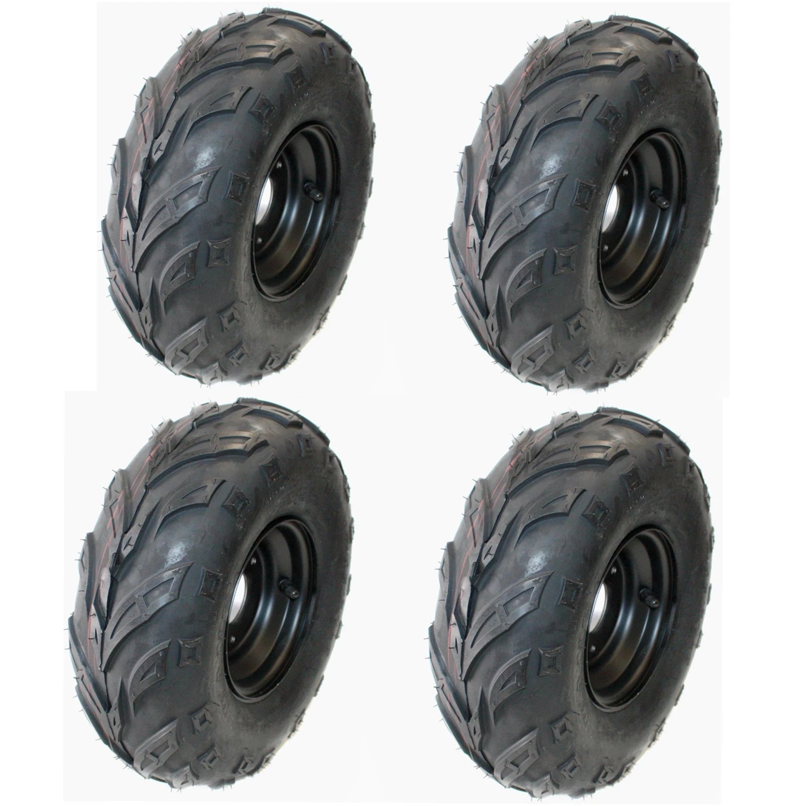 Set of 4 Wheel Rim Tyres 145/70-6 for 110cc Quad Dirt Bike ATV (50-110cc)