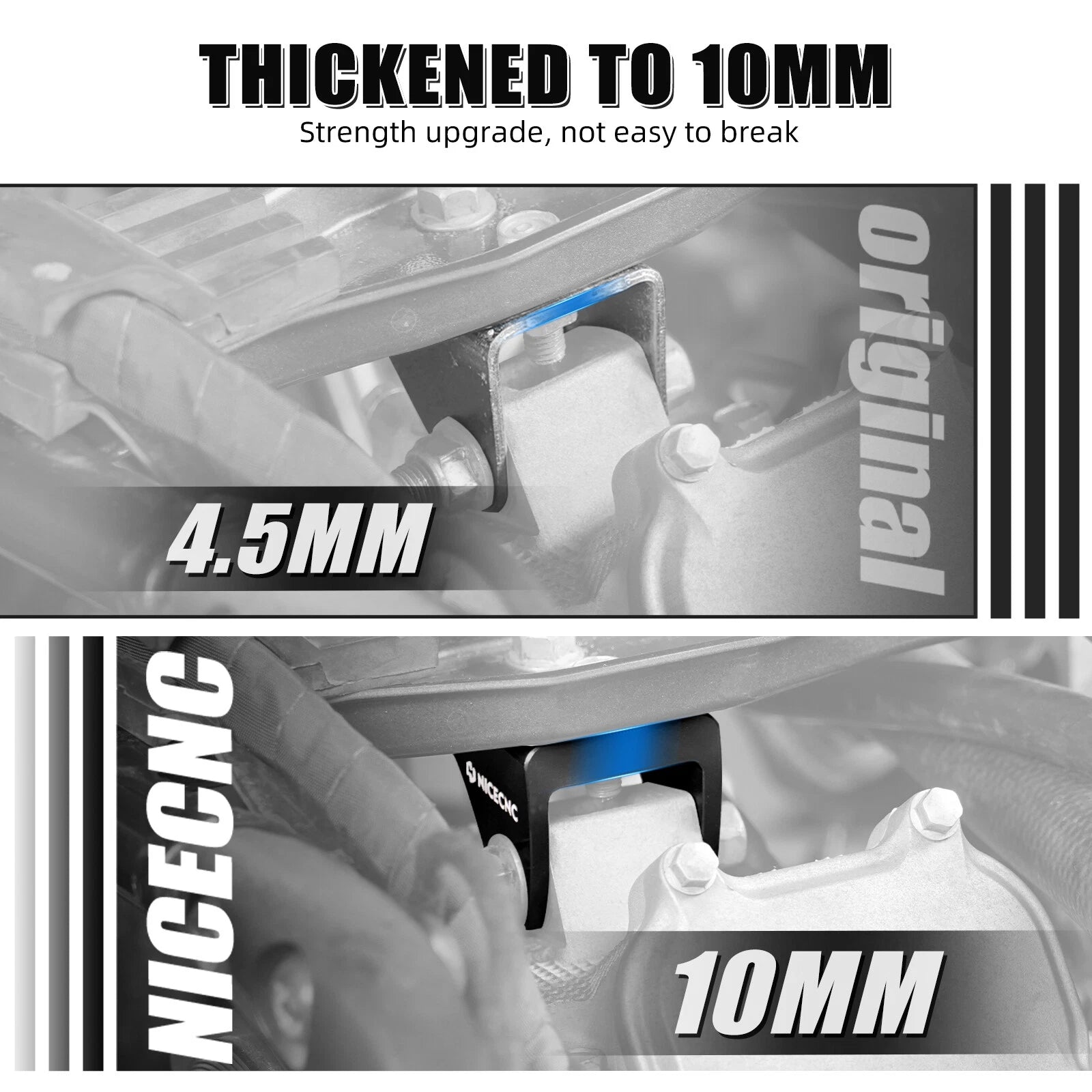 3-Pack Engine Stays Mounting Brackets for Yamaha Raptor 700 700R SE (2014–2026)