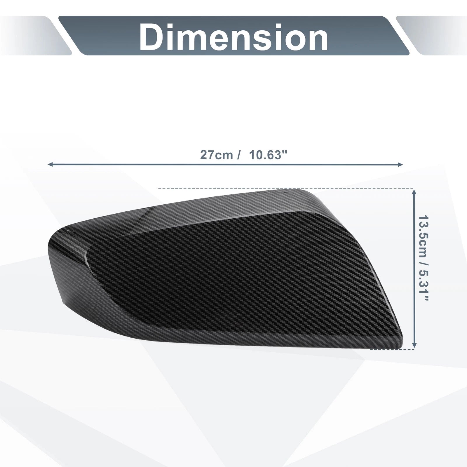Set of 2 Rearview Mirror Cover Caps Black Carbon Fiber for Chevrolet Impala (2014–2020)