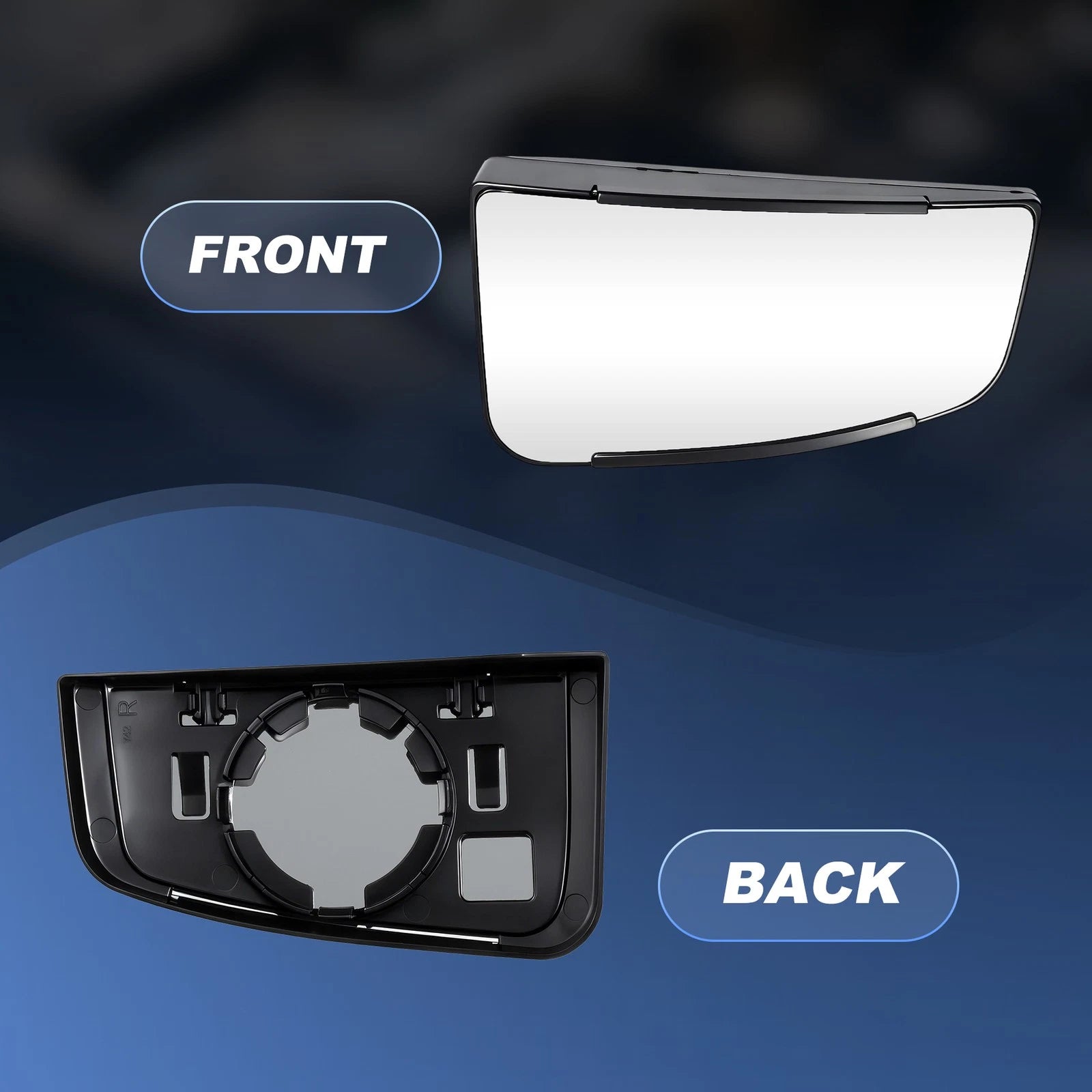 Right Lower Side View Mirror Glass for Chevrolet Express 1500 (2003–2014)