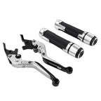 Set of 2 Silver Extendable Brake Clutch Levers for BMW F650GS (2002–2007)