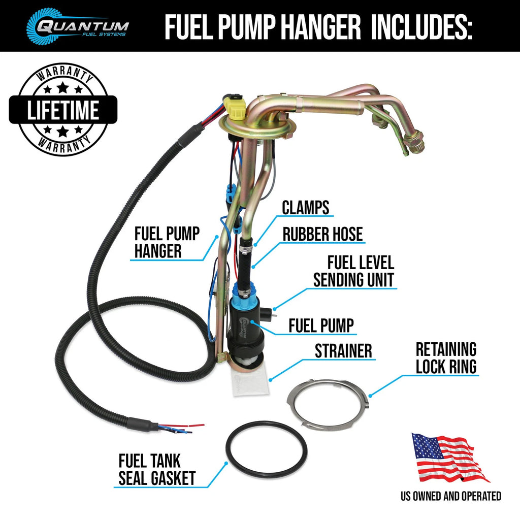 Set of 2 Fuel Pumps for Chevy/GMC F90000285 (1988–1995) TCD470 525LPH