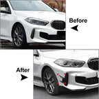Carbon Look Front Bumper Side Spoiler for BMW 1 Series F40 (2019-2023)
