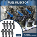 Set of 8 Fuel Injectors for BMW 540i Base (1999–2003) No.13641707843