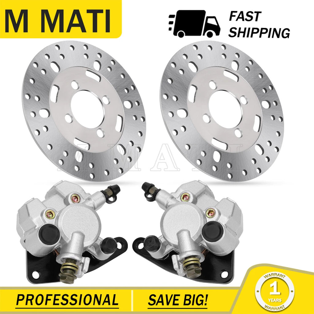 Front Brake Calipers & Disc Rotors for Yamaha YFM350 Wolverine 350 (1995–2006)