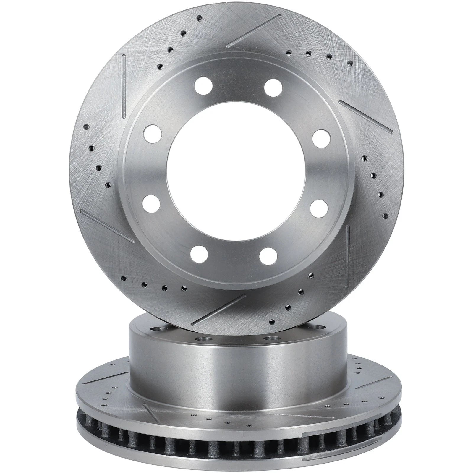 Front Drilled & Slotted Brake Rotors for Ford F-250 Super Duty (2000–2004)