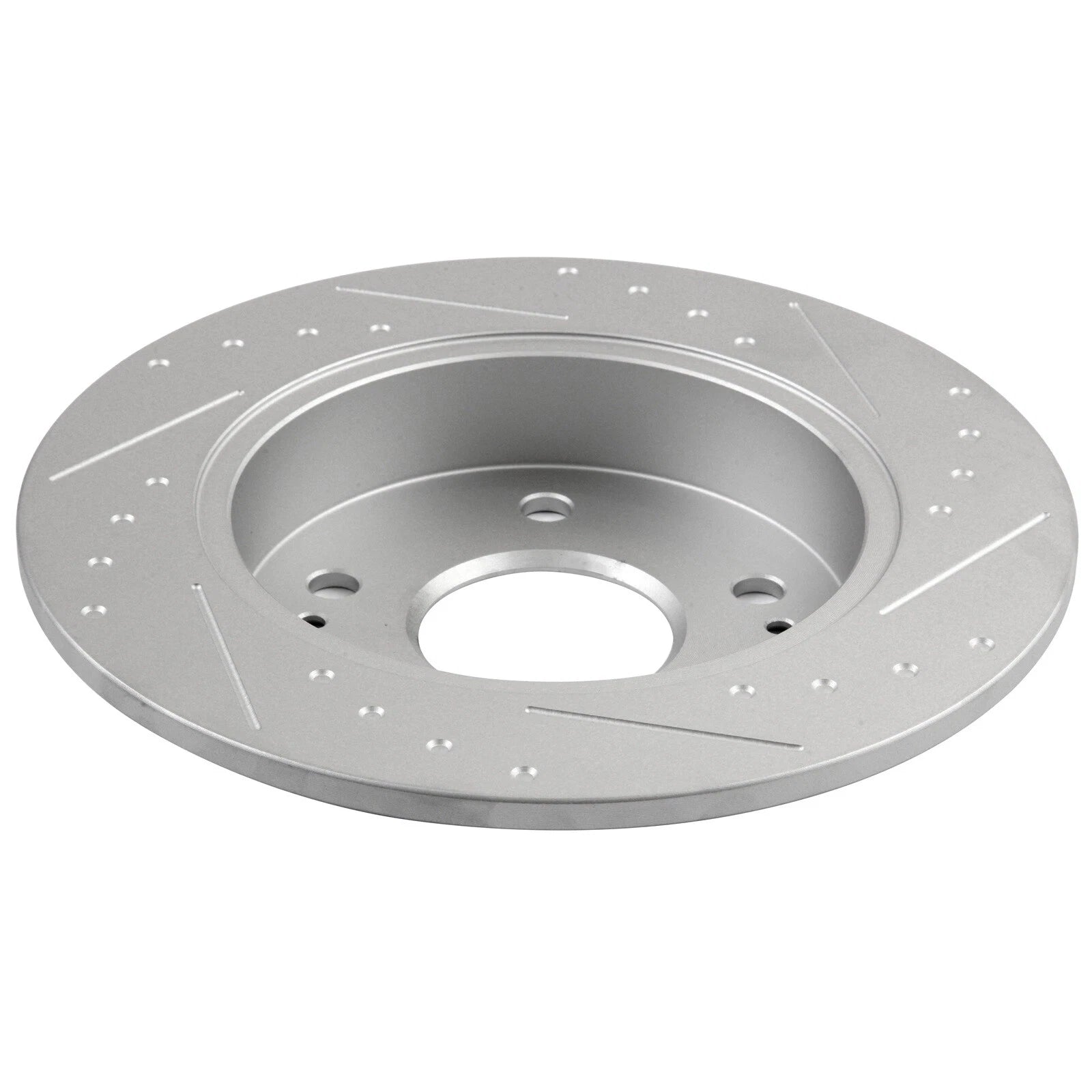 Set of 2 Slotted Rear Brake Rotors for Honda Civic, Prelude