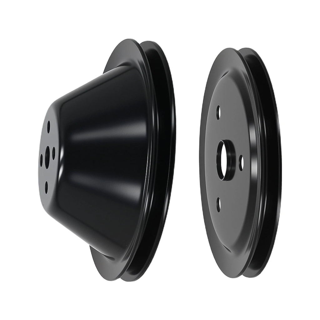 Chrome Water Pump Pulley for SBC 262-400 V8 (Short Direct Replacement)