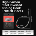 20-Pack Inverted Hooks for Line Safety - Dragon Scale Design