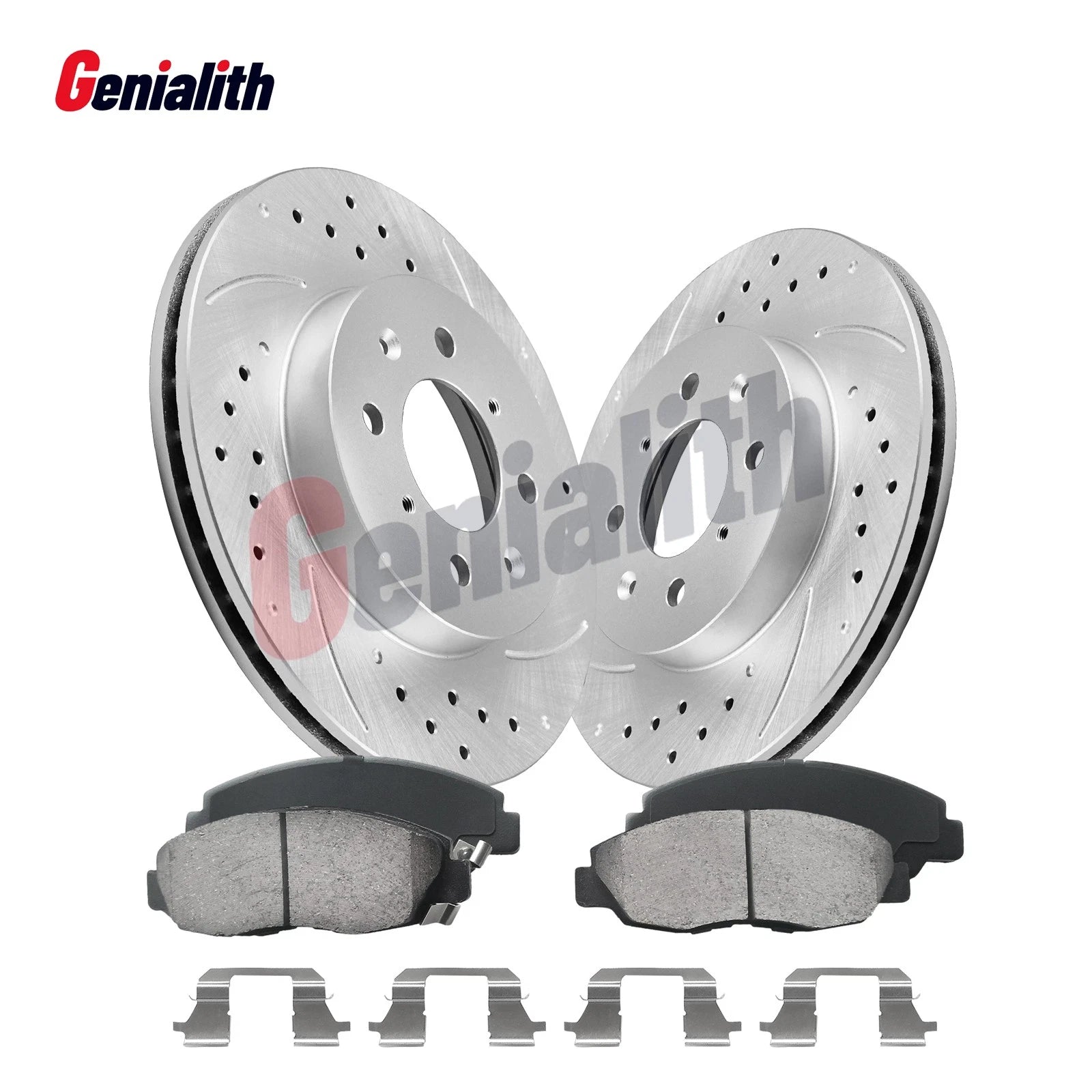 Front Drilled Slotted Brake Rotors & Ceramic Pads for Honda Civic (1996–2005)