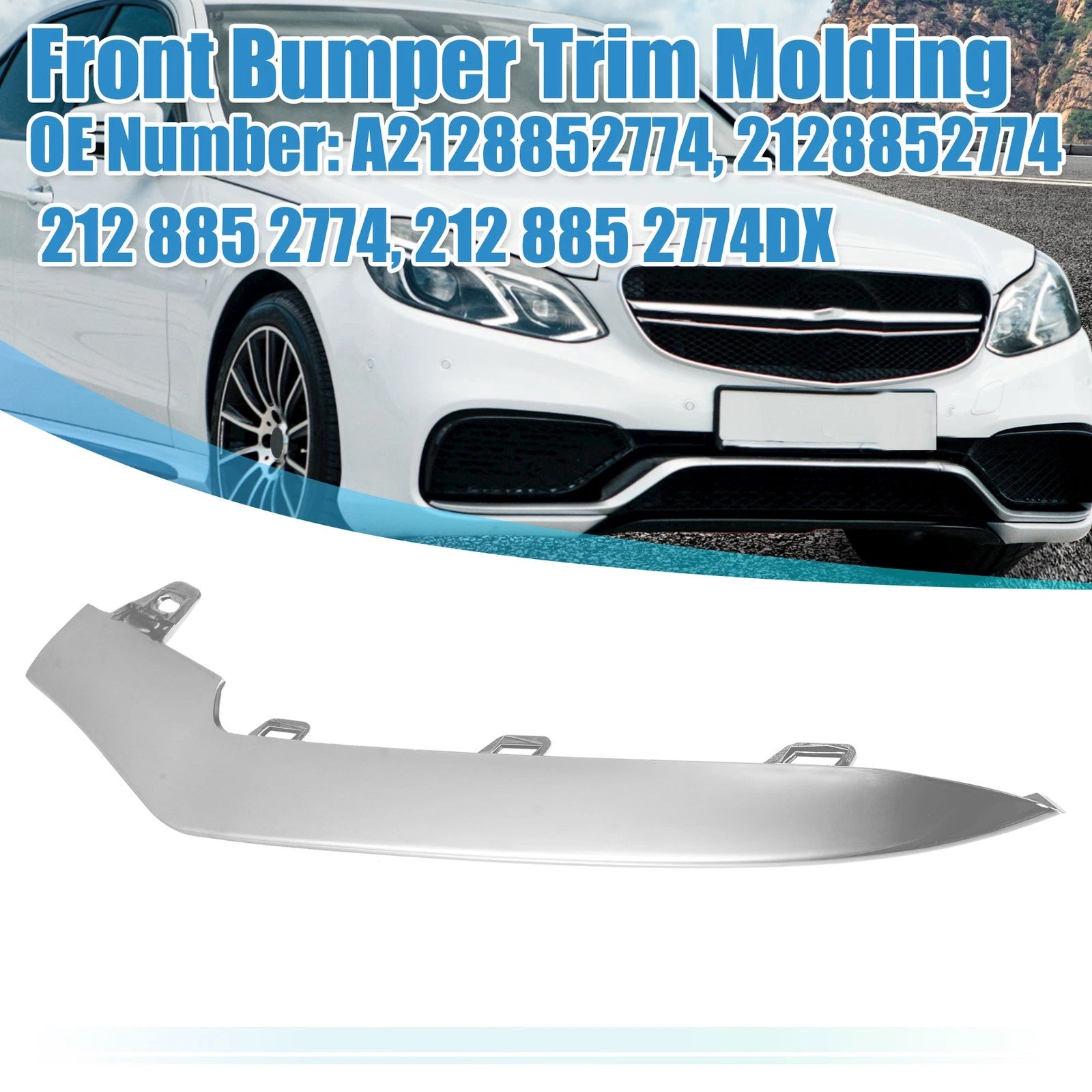 Front Left Side Chrome Plated Bumper A2128852774 for Mercedes Benz (2012–2018)