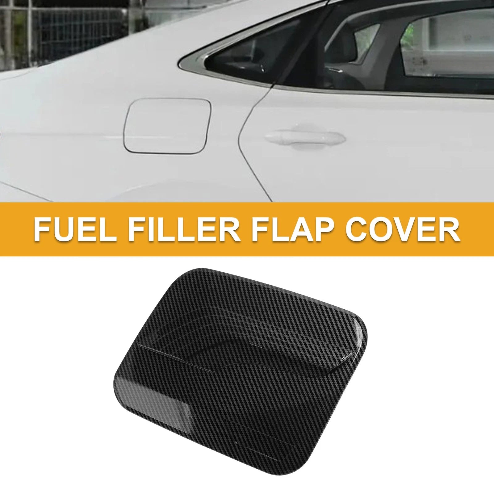 Fuel Tank Door Cap for Toyota RAV4 (2019–2025) Carbon Fiber Black