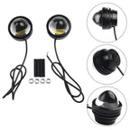 2 x White 12V-24V High Power Bull Eye LED Projector Fog Lamp for Car