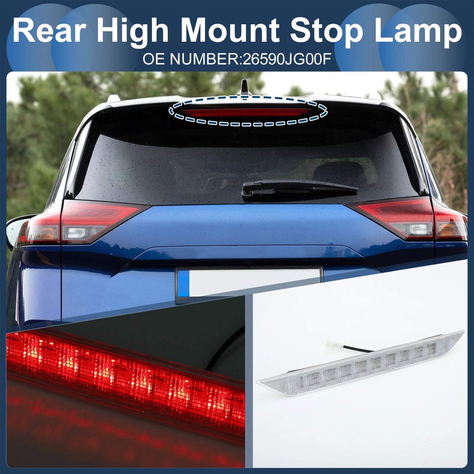 LED Third Brake Light for Nissan X-Trail T31 (2008–2013) Clear Housing