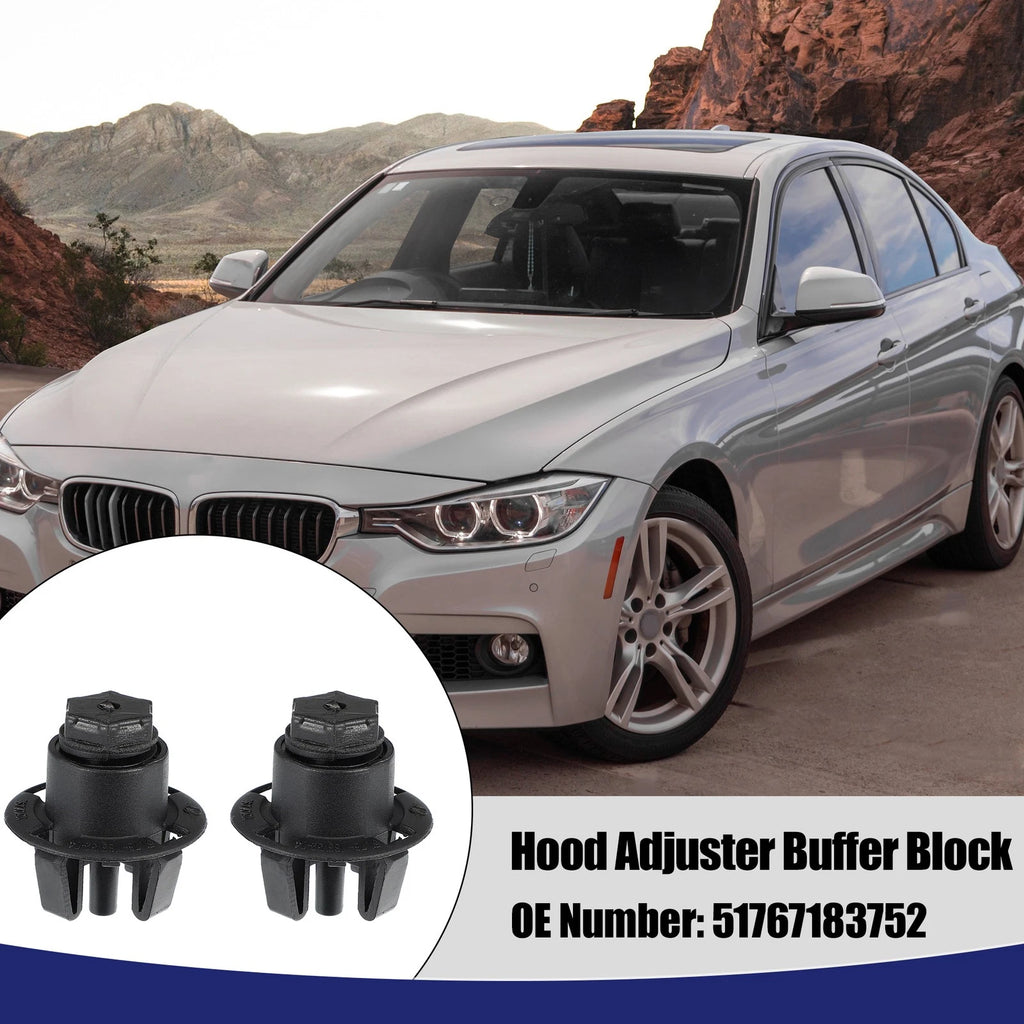 Set of 2 Bonnet Hood Adjuster Buffer Blocks for BMW 