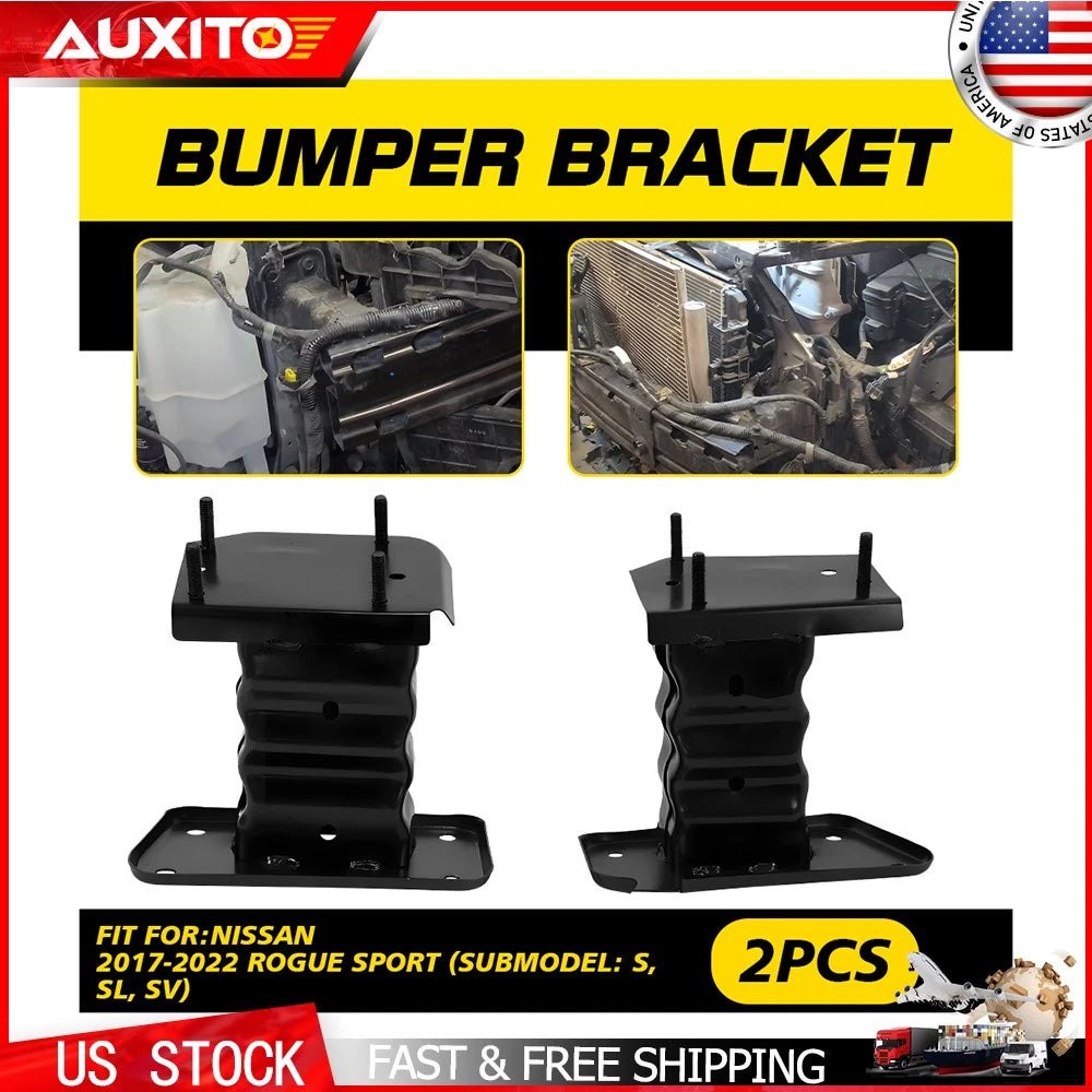 2X Front Bumper Bracket Set Steel for Nissan Rogue Sport (2017–2022)