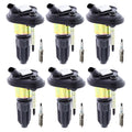 Denso 6 Ignition Coils & Iridium Spark Plugs Kit for Ascender Envoy Rainier (2002–2008)