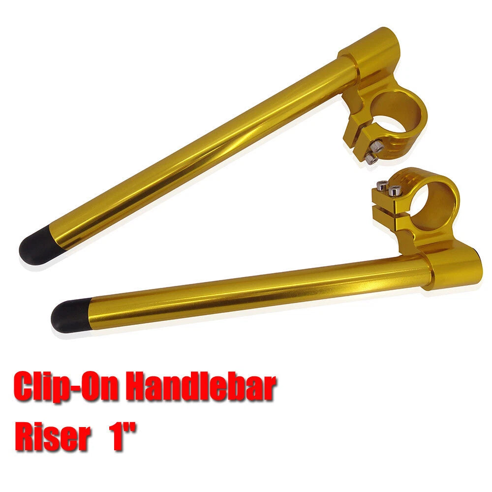 53mm Billet Raised 1" Riser Clip-On Handlebars for Aprilia RSV Mille (1998–2003)