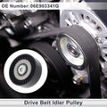 Drive Belt Idler Pulley for Audi A5 (2005–2016) No. 06E903341G Black