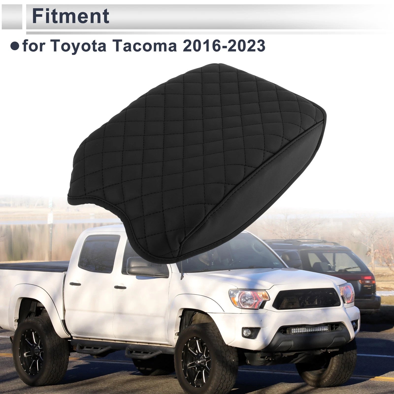 Center Console Cover for Toyota Tacoma (2016–2023) Black 1Pc