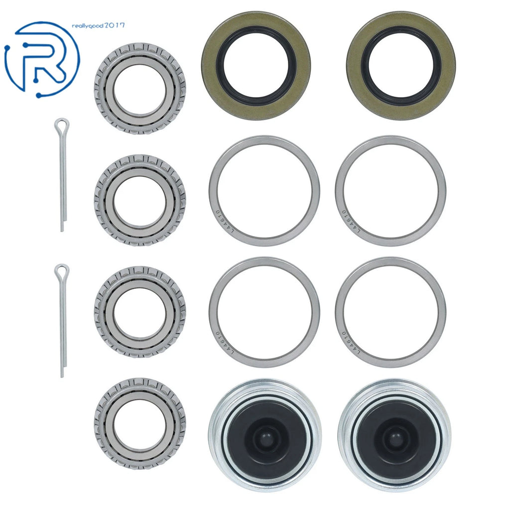 Set of 2 Trailer Axle Hub Wheel Bearing Kits L44643 L44610 (2000–2200 lbs)