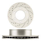 Front Vented Drilled Slotted Brake Rotors for Toyota Tacoma 1995–2003 (and 4Runner 1997–2002)