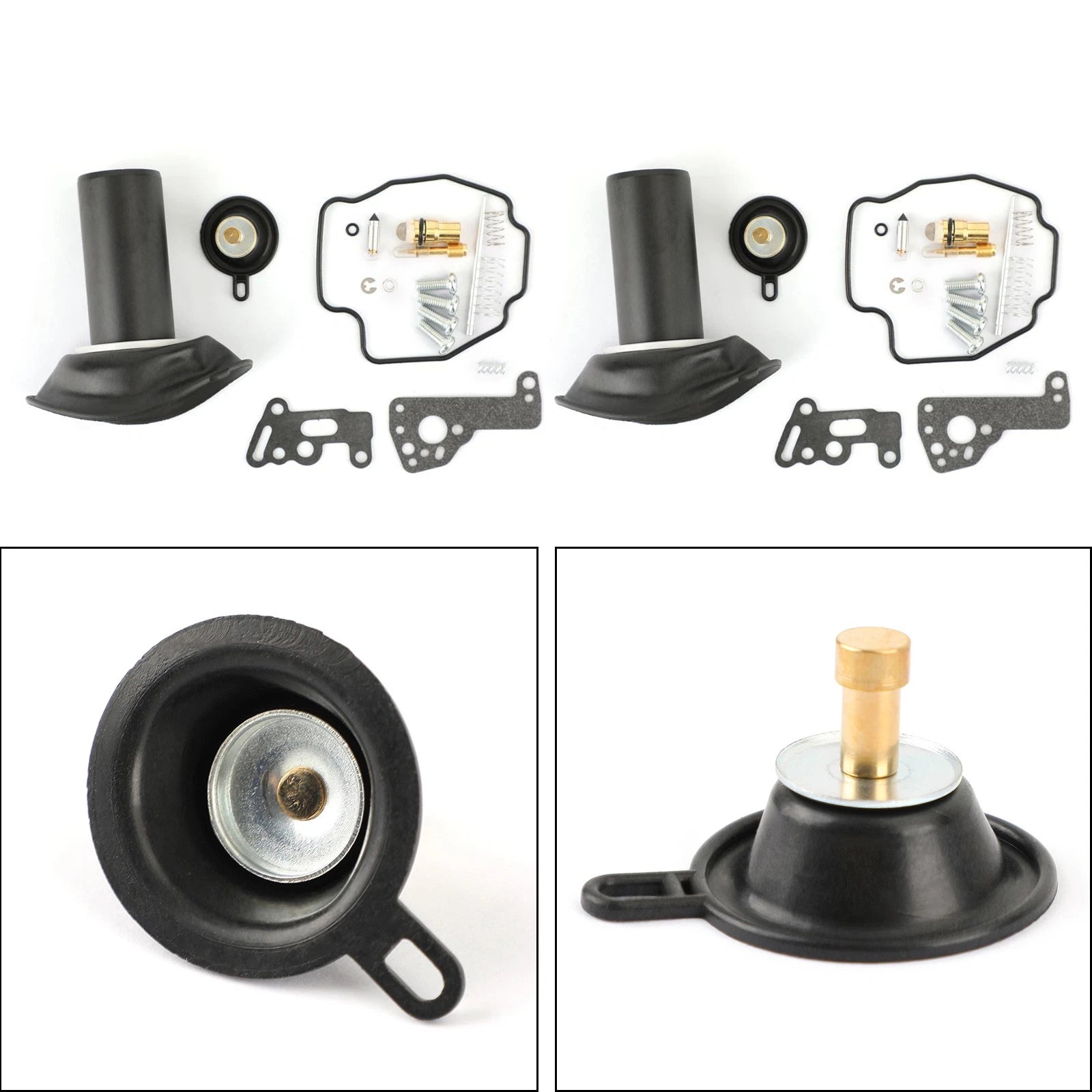 2X Carburetor Repair Kit Plunger Diaphragm for Yamaha Virago 535 (1990–2001)