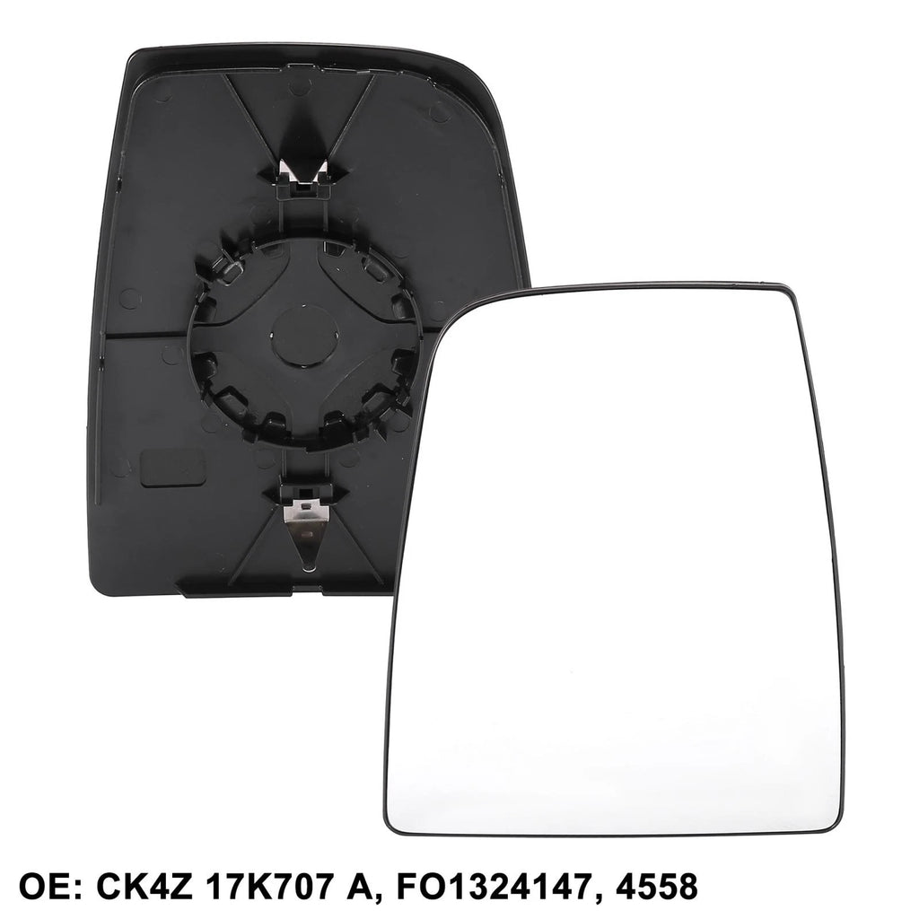 Driver Side Mirror Glass with Backing Plate for Ford Transit (2015–2020)