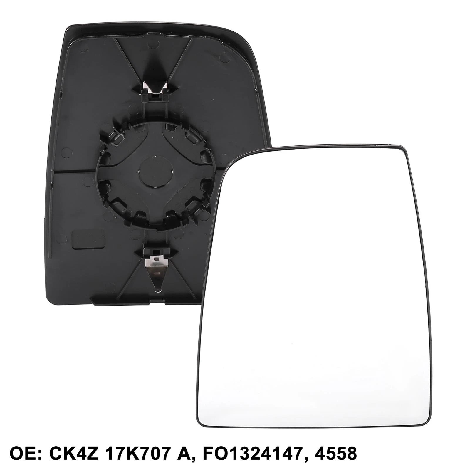Driver Side Mirror Glass with Backing Plate for Ford Transit (2015–2020)