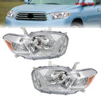 Halogen Chrome Housing Headlight for Toyota Highlander (2008–2010)