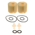 Set of 2 Engine Oil Filters and Gaskets for Toyota Scion Lexus