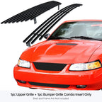Stainless Steel Black Billet Grille Insert for Ford Mustang (1999-2004)