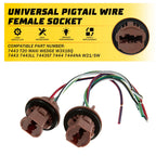 Universal Pigtail Wire Female Socket 7443 for Brake Stop Tail Light