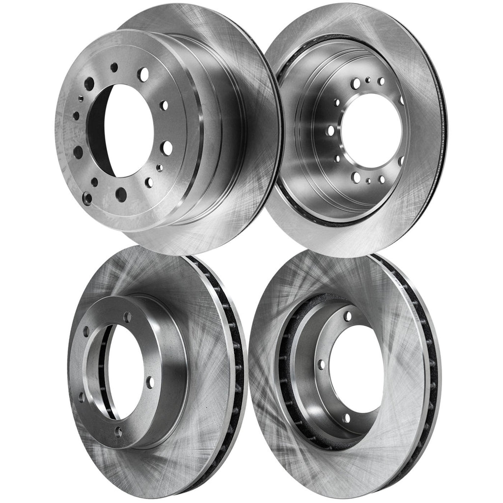 Set of 2 Front & Rear Brake Disc Rotors for Lexus LX470 Toyota Land Cruiser