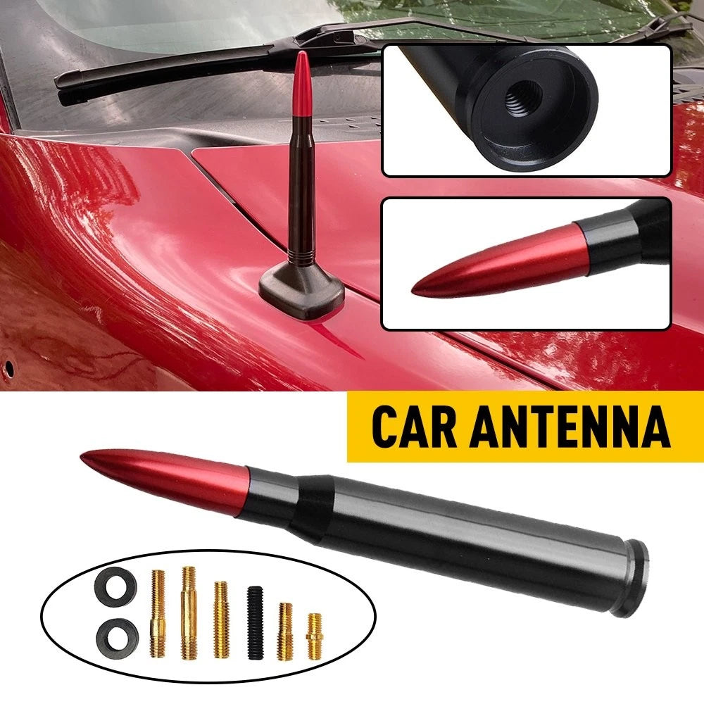 Bullet Antenna for Chevy Silverado (Black Red)