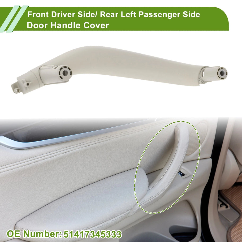 Door Panel Handle Pull Trim Cover for BMW X5 F15 (2014–2018) No. 51417345333 Gray White