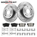 Rear Drilled Disc Rotors & Brake Pads Set for Honda Accord TSX (2004–2007)