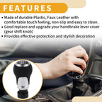 6 Speed Manual Gear Shift Knob for Audi A3 8P (2003–2013) Faux Leather Silver
