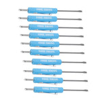 Set of 10 Mini Pocket Screwdrivers with Magnet and Clip