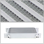 10-AN Oil Cooler for Racing Engine/Transmission (19 Row, Silver Aluminum)