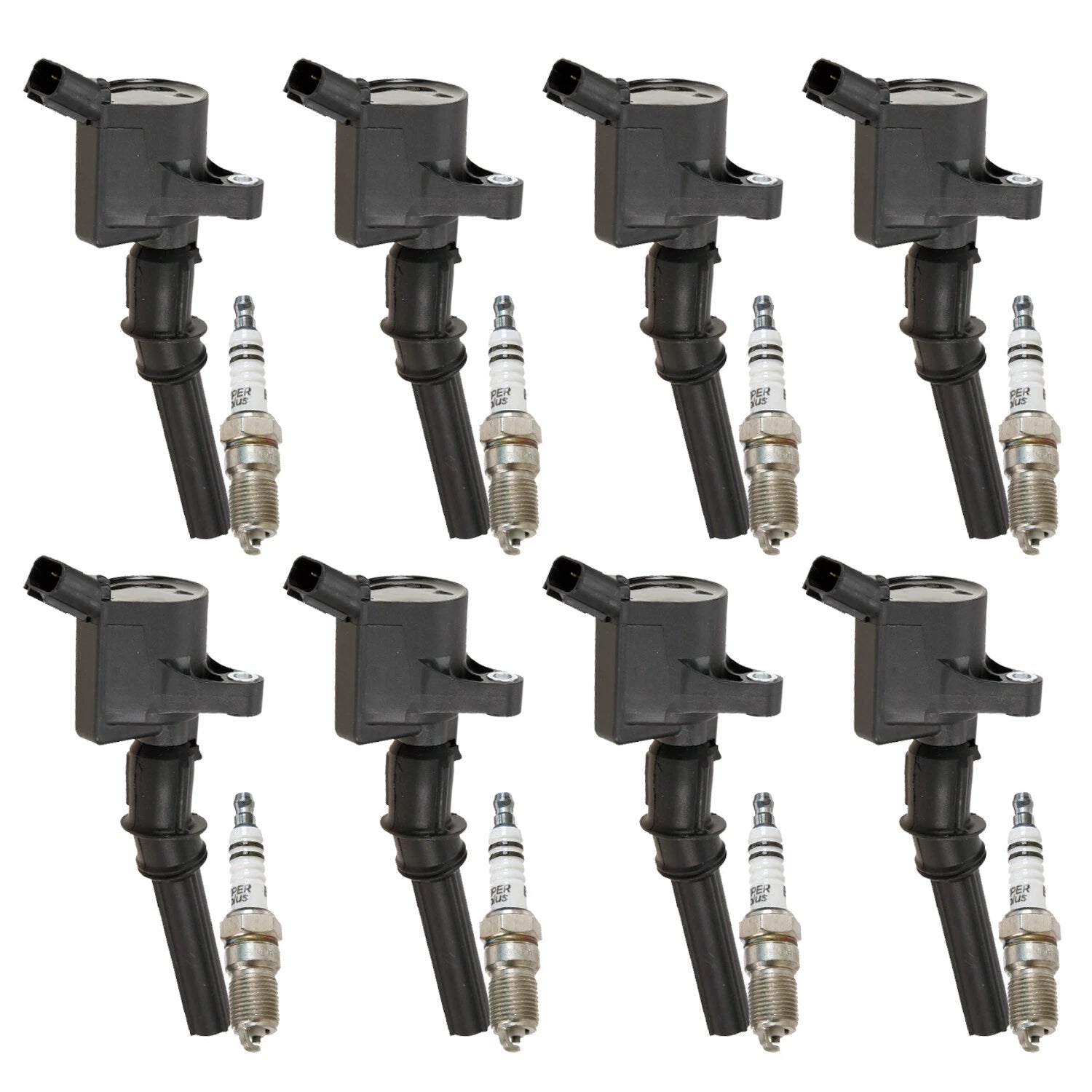 Set of 8 Ignition Coils & 8 Spark Plugs for Ford Lincoln Mercury