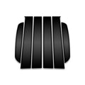 6pc Carbon Fiber Pillar Post Covers for 2019-2023 Ford Ranger Super Crew