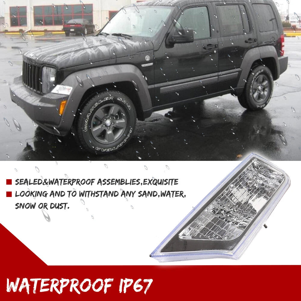 Fender Mounted Clear Marker Signal Lights for Jeep Liberty (2008–2012)
