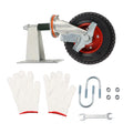 Rubber Wheels for Heavy Duty Gate Caster (600 lbs, 8", Side Brake)