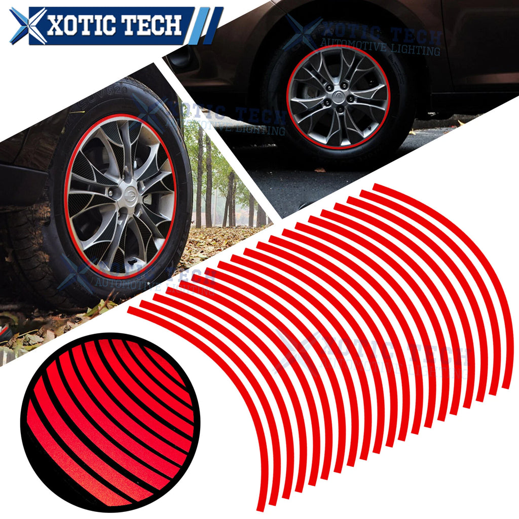 Wheel Rim Stripe Decal Tape Sticker Accessories for Car Motorcycle (20 Pcs)