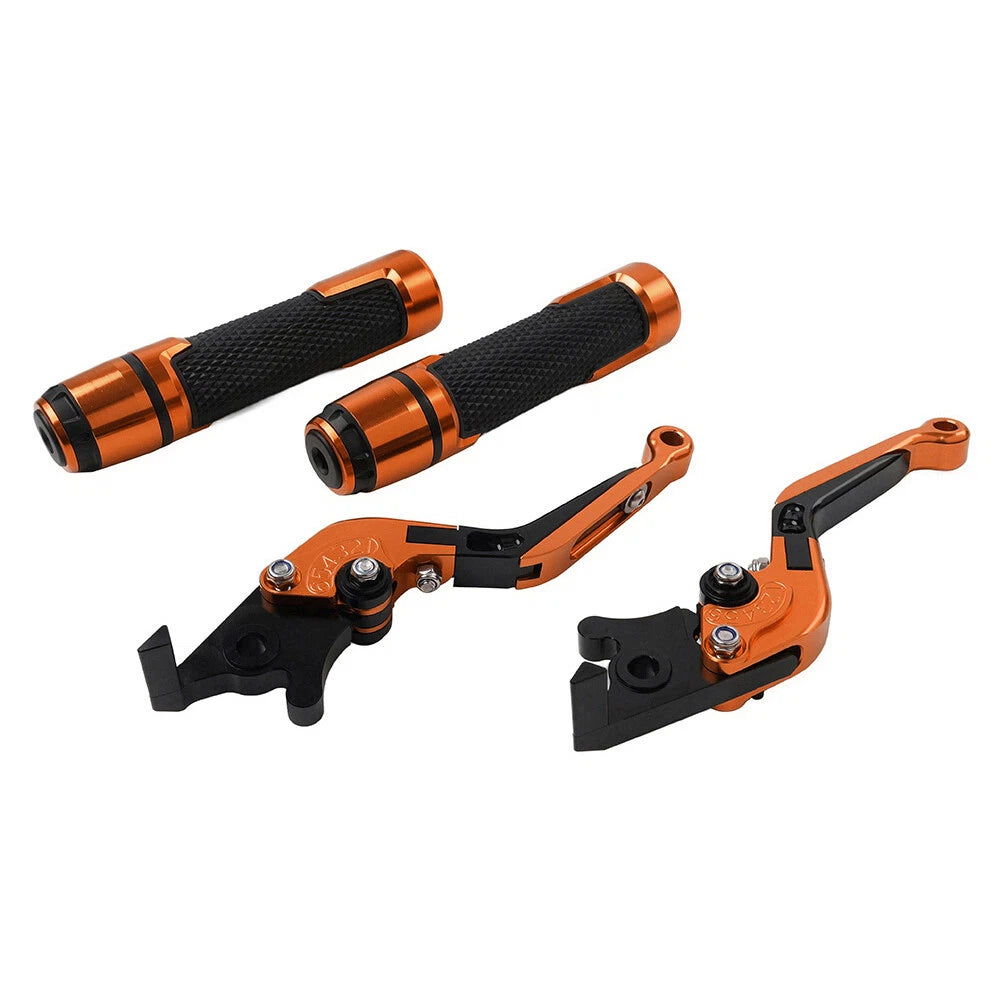 Set of 2 Orange Extendable Brake Clutch Lever for Kawasaki Z1000 ZX9R (1999–2006)