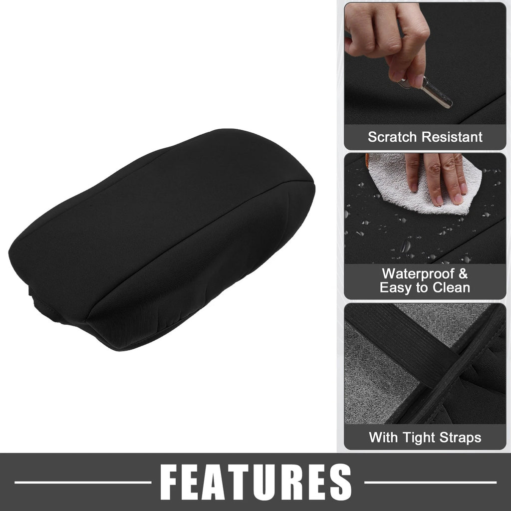 Center Console Armrest Seat Box Cover for Dodge Durango (2011–2020) Black
