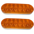 2X 6" Oval Orange LED Light for Caterpillar (Replaces 1-019-03-300)