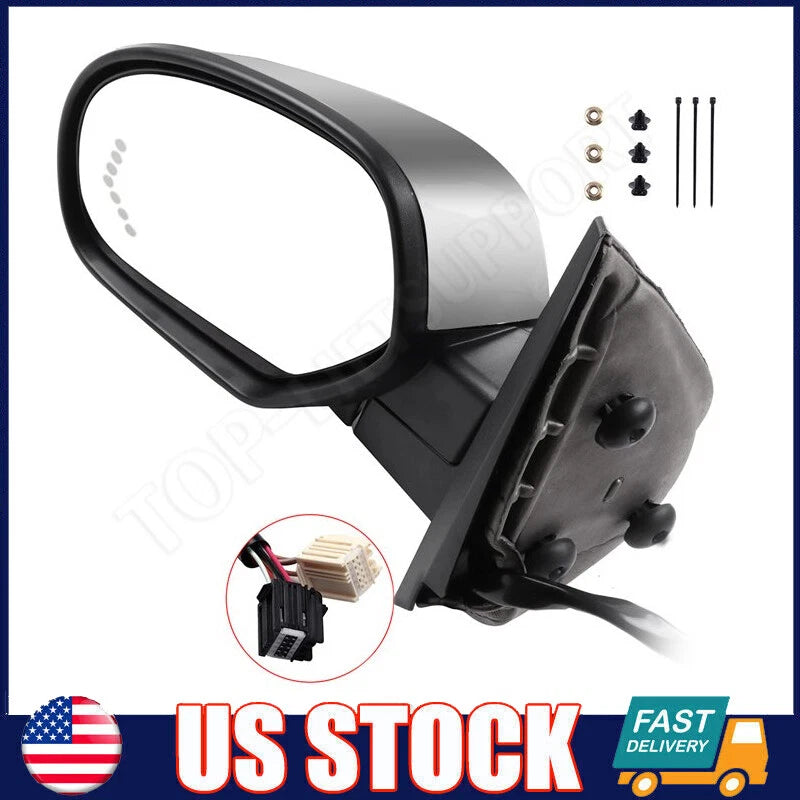 LH Chrome Power Heated Memory Signal Mirror for GM Pickup SUV